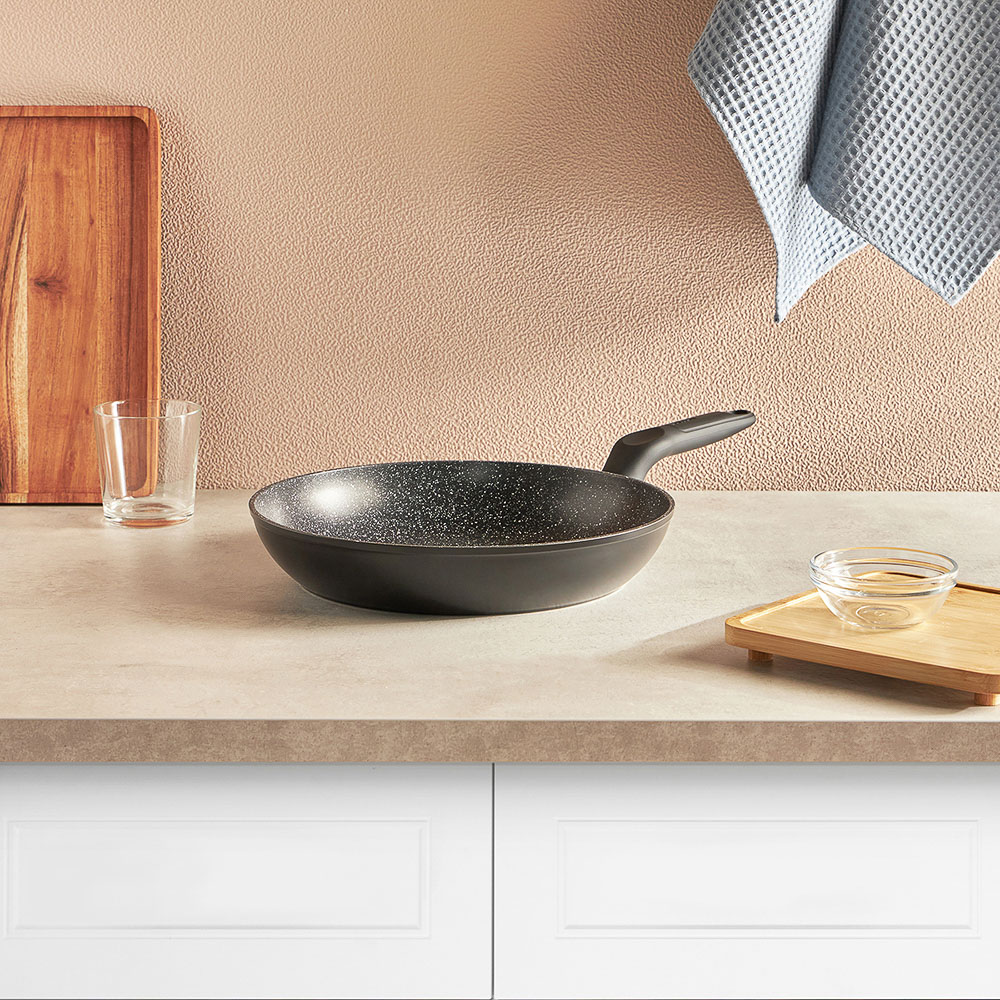 Стальная блинная сковорода с антипригарным покрытием, 1 л, 28 см, графит