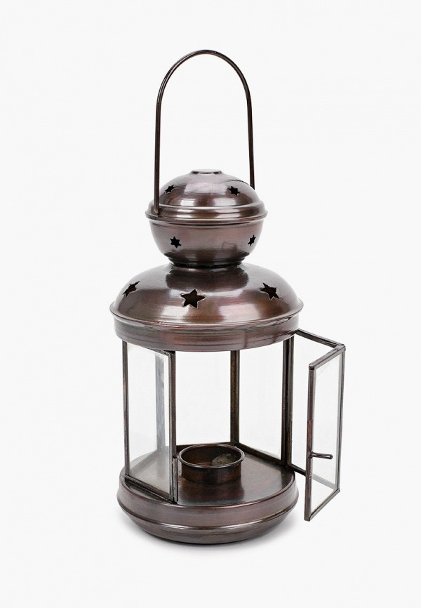 Хрустальный подсвечник, 30 см, коричневый (кофейный)