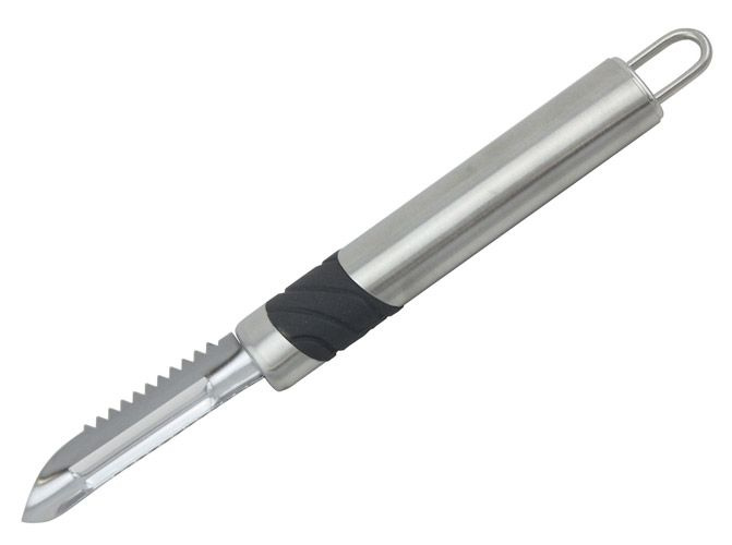 Овощечистка из нержавеющей стали с пластиковой ручкой Multi, 21 см, серый (графит)